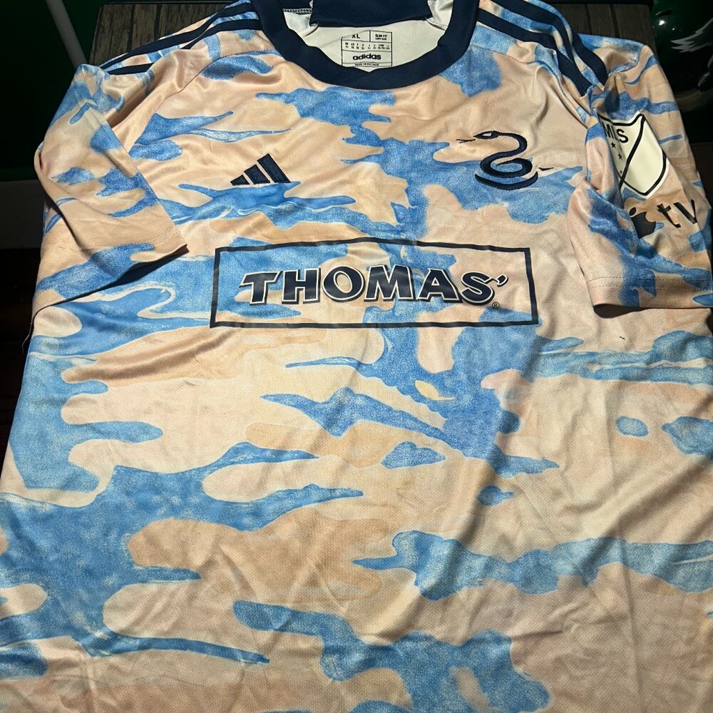 MLS PHILADELPHIA UNION Men's JERSEY Sz M,L,XL, or 2XL New w tags by Adidas